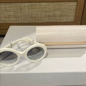 Jimmy Choo White Sunglasses Modern Accessories